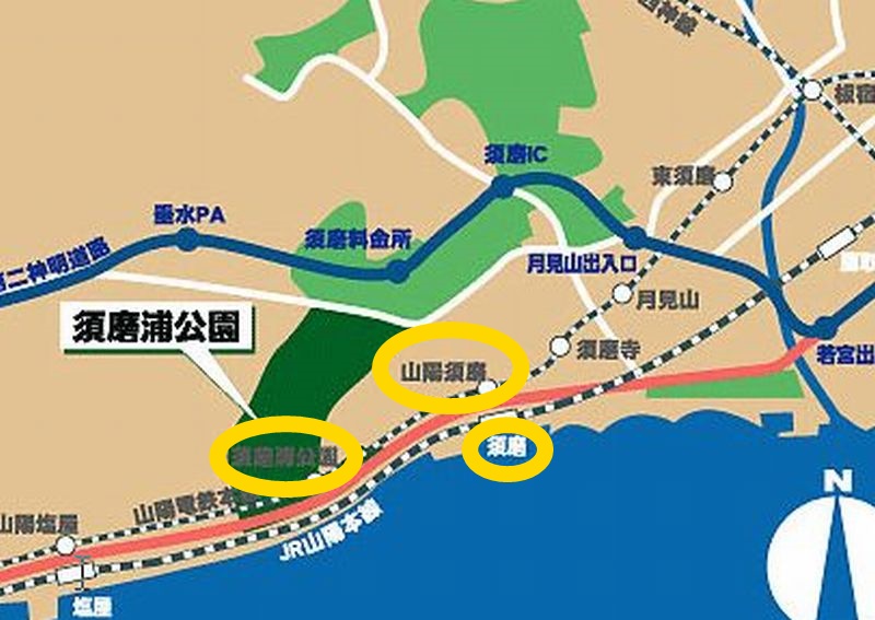 須磨浦公園　地図